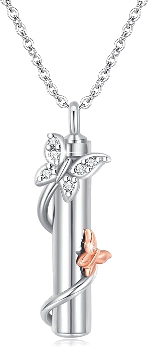 CUOKA MIRACLE Urn Necklace Ashes Sterling Silver Skull Urn Necklace Personalized Cremation Memorial Skull Ash Keepsake Pendant Cremation Jewelry