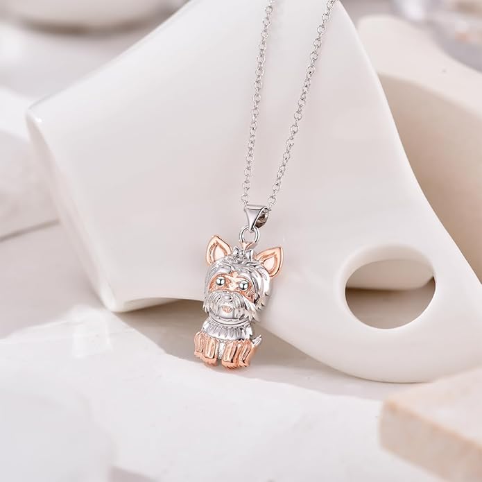 Penguin/Elephant/Frog Mushroom/Cat/Fox/Highland Cow/Axolotl/Yorkie Necklace Jewelry for Women Birthday Christmas Gifts