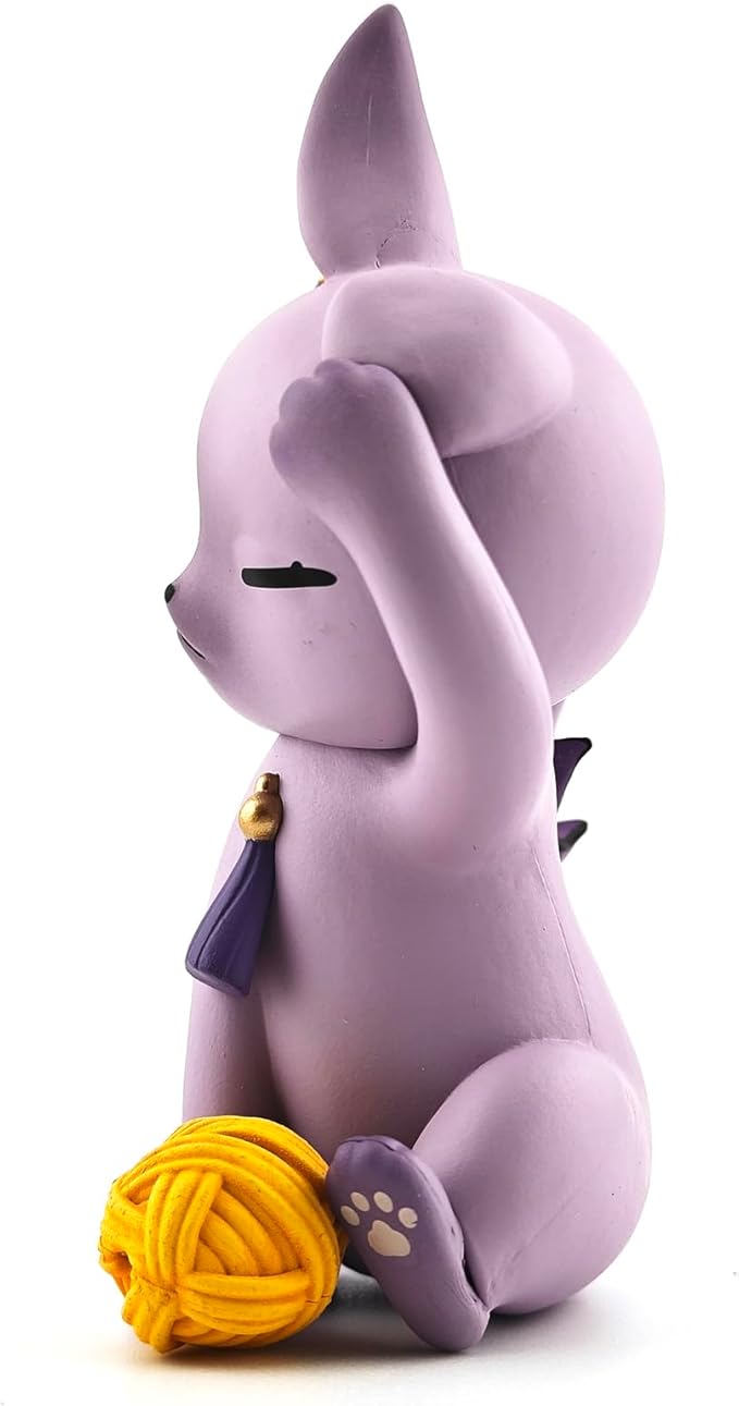 Genshin Impact Cat Figurine - 3.75" Cute Anime Collectible Figure, Diluc/Childe/Keqing, Gift for Fans and Cat Lovers,