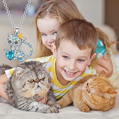 SUMFAN Cat Necklace Jewelry for Women & Girls, Teen Girls' Cat Lover Gifts