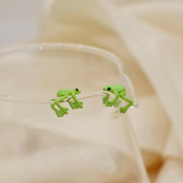 Frog Earrings for Women Mothers Day Gifts Vintage Frogs Shaped Stud Earrings Funny Cute 3D Animal Earrings Jewelry Gifts
