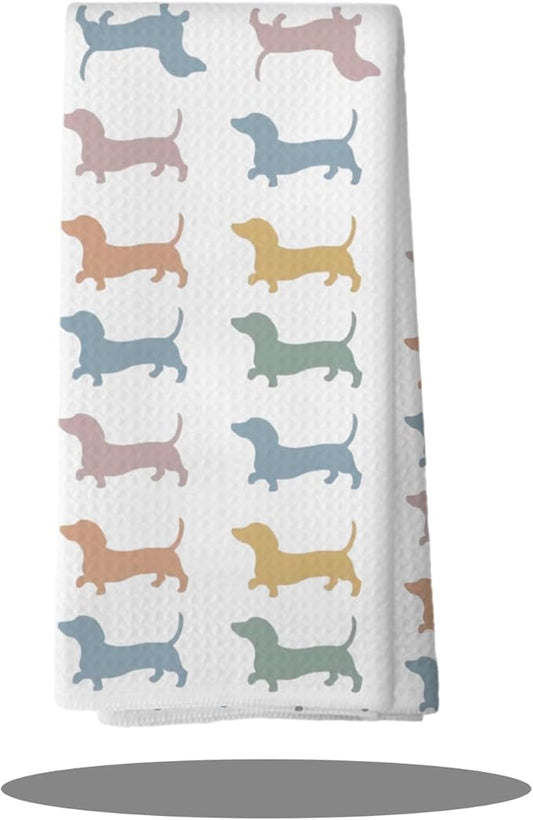 Cute Funny Dachshund Bathroom Kitchen Dish Hand Towels - Dachshund Dog Gifts Kitchen Bathroom Decor Towels 16″×24″,Dog Lovers Gifts for Girls Mom Women,Dachshund Gifts for The Owners