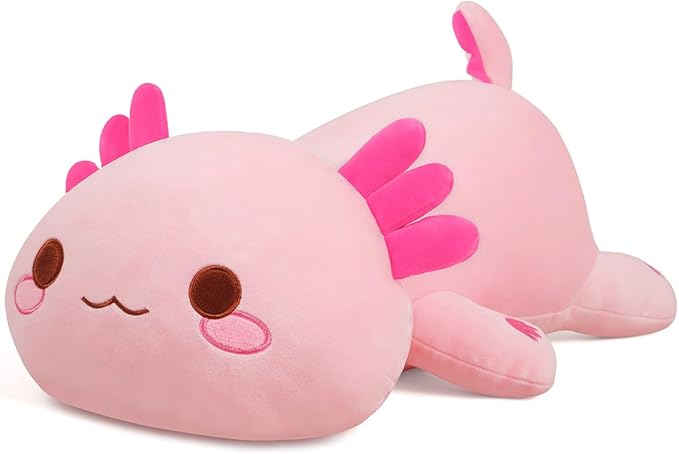 Cute Pink Axolotl Plush Pillow Toy - Soft Stuffed Animal, Kawaii Plushie, 30CM/11.8Inch