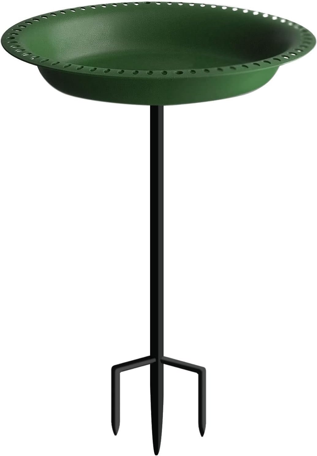 Garbuildman 28-inch Lightweight Birdbaths Antique Decoration Detachable Birdfeeder & Bird Bath for Outdoor Garden, Oblong Dark Green
