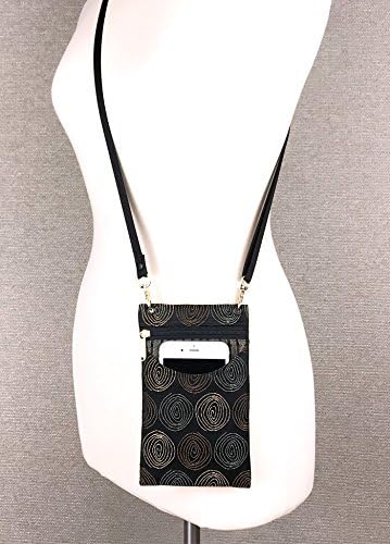 Danny K. Women's Tapestry Crossbody Cell Phone or Passport Purse, Handmade in USA