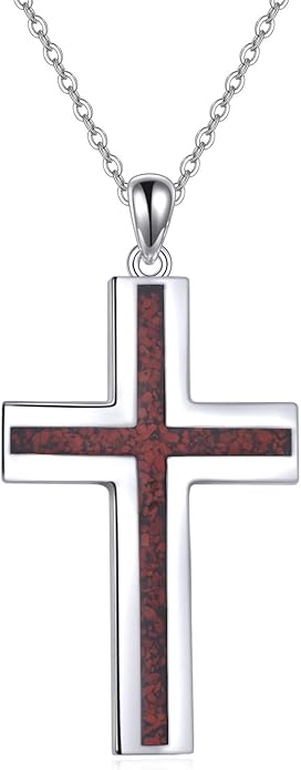 YFN Cross Necklace Sterling Silver Religious Cross Pendant Jewelry Christian Gifts for Women Men