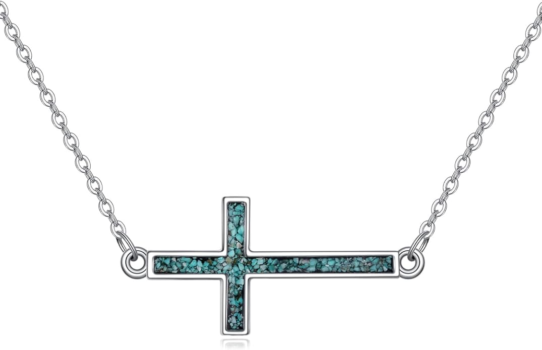 YFN Cross Necklace Sterling Silver Religious Cross Pendant Jewelry Christian Gifts for Women Men