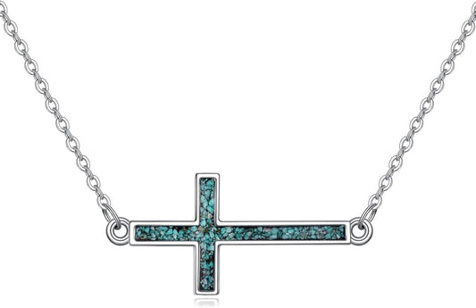 YFN Cross Necklace Sterling Silver Religious Cross Pendant Jewelry Christian Gifts for Women Men