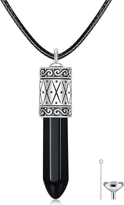 TIGER RIDER Urn Necklace for Ashes for Women 925 Sterling Silver Cremation Jewelry for Ashes