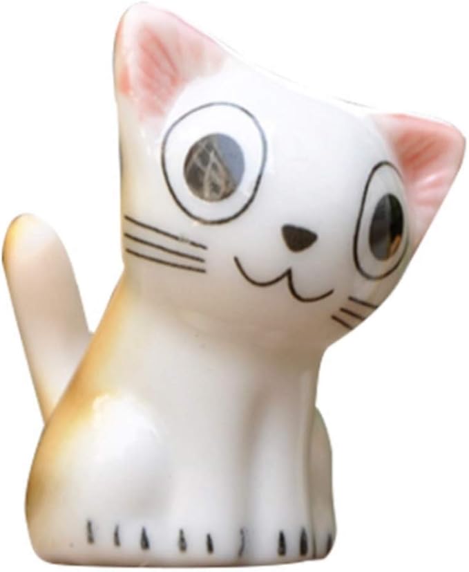 Cute Mini Cartoon Cat Figurines - 8pc PVC Miniatures, Lovely Cat Crafts & Collectibles - Home, Garden, Office, Car & Boutique Decoration - 5 Colors