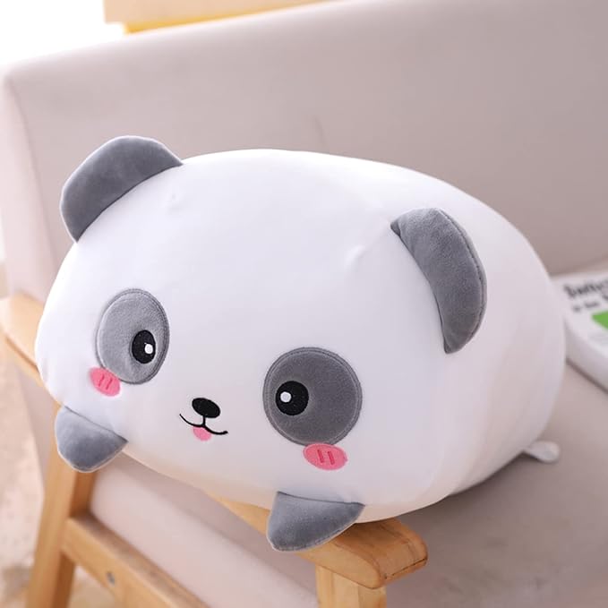 Cute Plush Panda Stuffed Squishy Animal Panda Cylindrical Body Panda Pillow,Super Soft Panda Hugging Toy Pillow Kids Kawaii Sleeping Panda Pillow Gifts for Bedding Decor or Home Decor 8-Inch