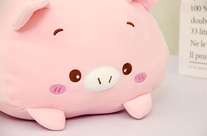 Cute Plush Pig Stuffed Squishy Animal Pig Cylindrical Body Pig Pillow,Super Soft Pig Hugging Toy Pillow Kids Kawaii Sleeping Pig Pillow Gifts for Bedding Decor or Home Decor 24-Inch