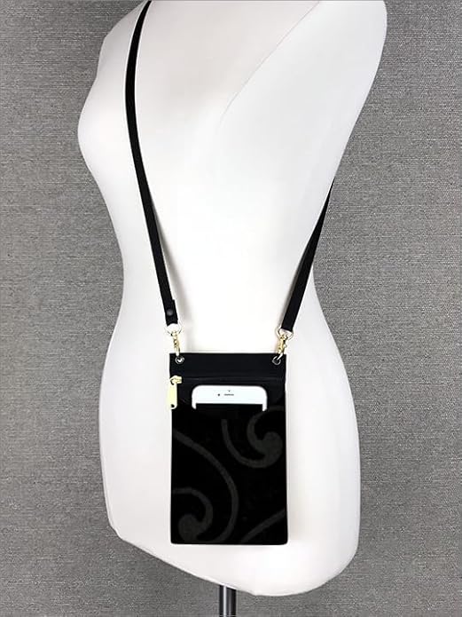 Danny K. Women's Tapestry Crossbody Cell Phone or Passport Purse, Handmade in USA