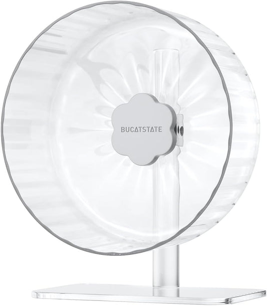 BUCATSTATE Hamster Exercise Wheel 8.2", Upgraded Super-Silent Spinner Hamster Running Wheels with Adjustable Base & Rust-roof Bearing for Dwarf Syrian Hamster Gerbils Rats