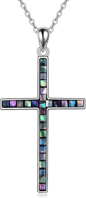 YFN Cross Necklace Sterling Silver Religious Cross Pendant Jewelry Christian Gifts for Women Men