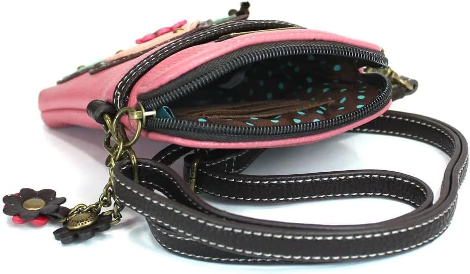 CHALA Cell Phone Crossbody Purse-Women PU Leather/Canvas Multicolor Handbag with Adjustable Strap