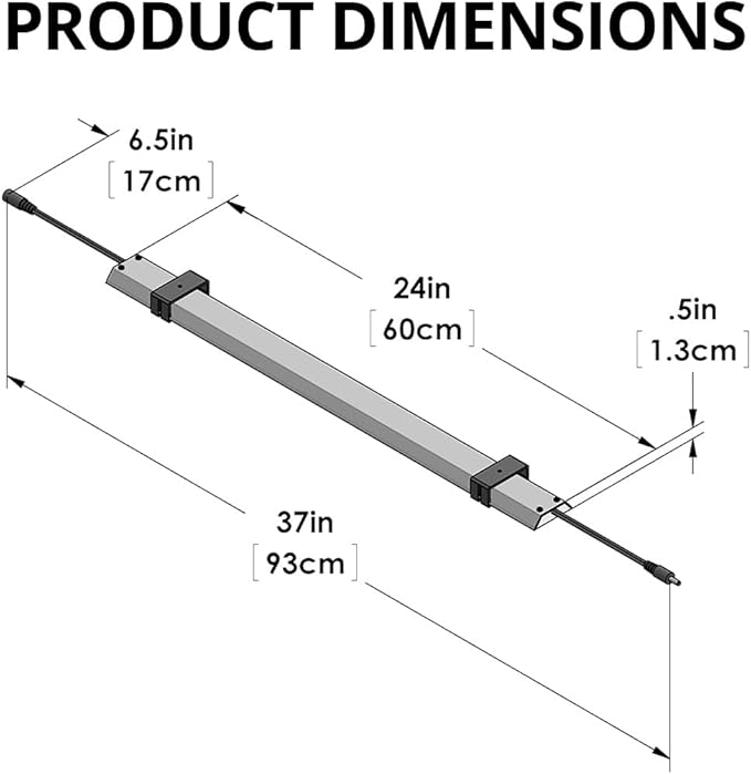 HappyBird Lightning (A Divison of M&M Cage) 24" LED linkable Light bar Without Power Source for Multiple Bird Breeder Cages, Full Spectrum LED. Will NOT Run ON ITS OWN (Single)
