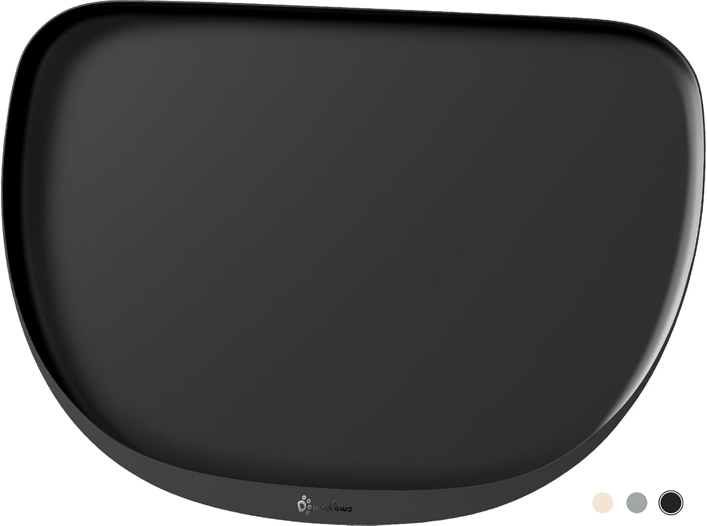 DownyPaws Dog Food Mats for Floors Waterproof, BPA Free Silcone Dog Bowl Mat, Non-Slip Pet Feeding Mat with High Raised Edge, Cat Placemat for Messy Drinkers, 24"×17", Black