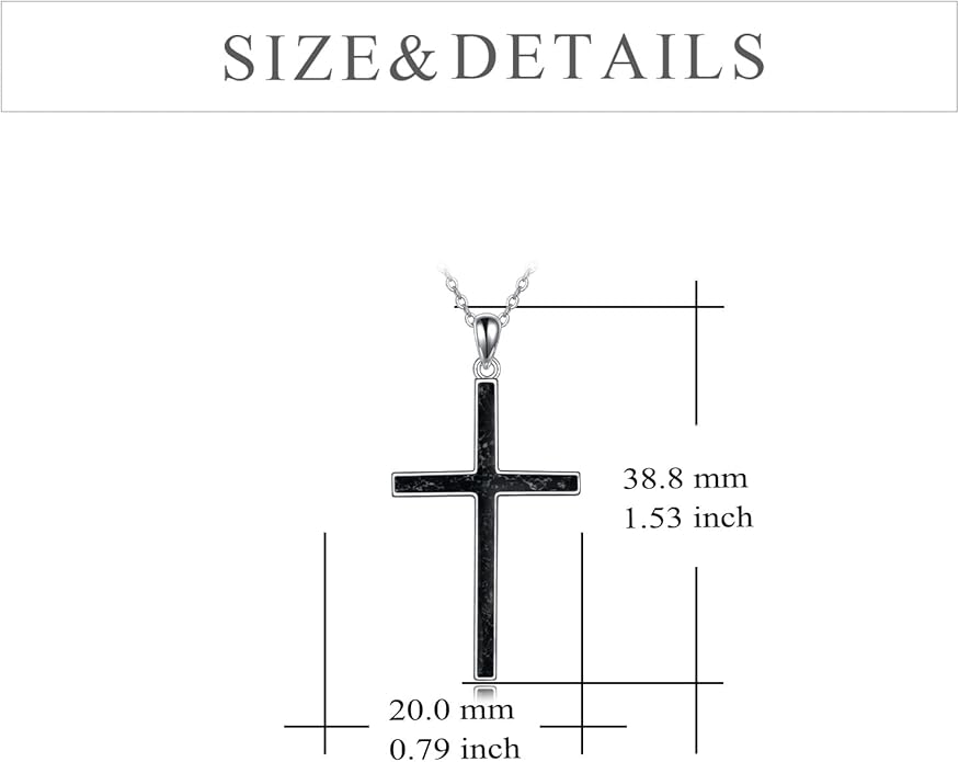 YFN Cross Necklace Sterling Silver Religious Cross Pendant Jewelry Christian Gifts for Women Men
