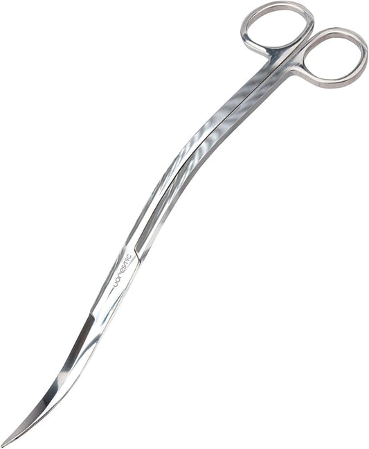 Long Aquarium Scissors for Plants 9.8 inches, Aquascaping Scissors, Aquarium Plant Trimmer, Aquascape Tools, Terrarium Tools for Plants (1 Pc Wave)