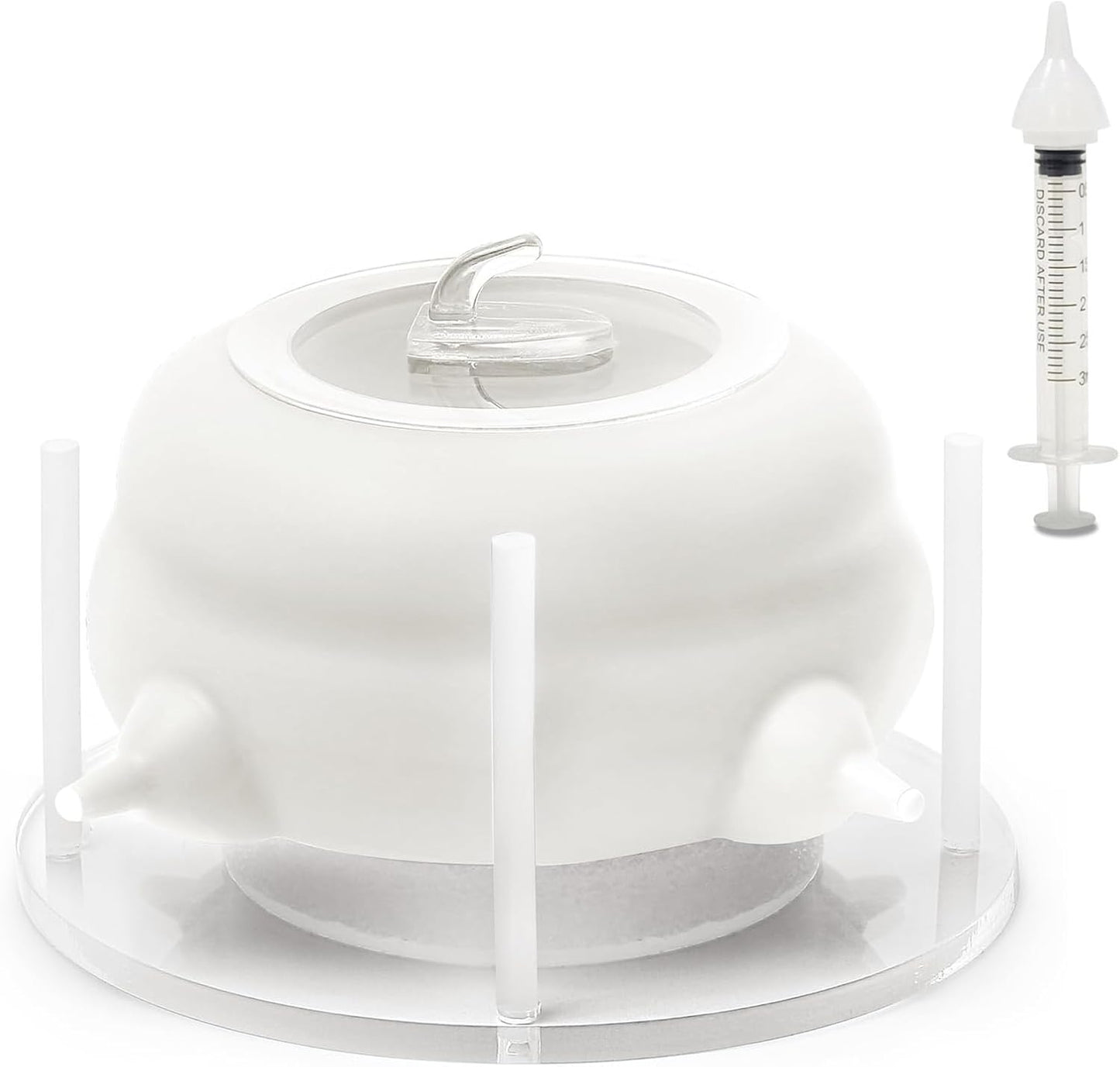 Kitten Bottle Feeding Kit, Puppy Feeders for Multiple Puppies with Support Base,Smooth Flow Nursing Nipple for Puppies,Ideal Replacement for Puppy Feeder,400ml Capacity(White)