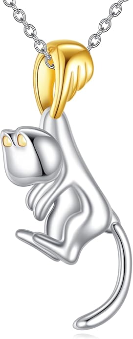 POPLYKE Spider/Butterfly/Fox/Killer Whale/Pande/Shark/Cat/Owl/Mermaid/Dragonfly Necklace 925 Sterling Sliver Animal Necklace Pendant Jewelry Gifts for Women