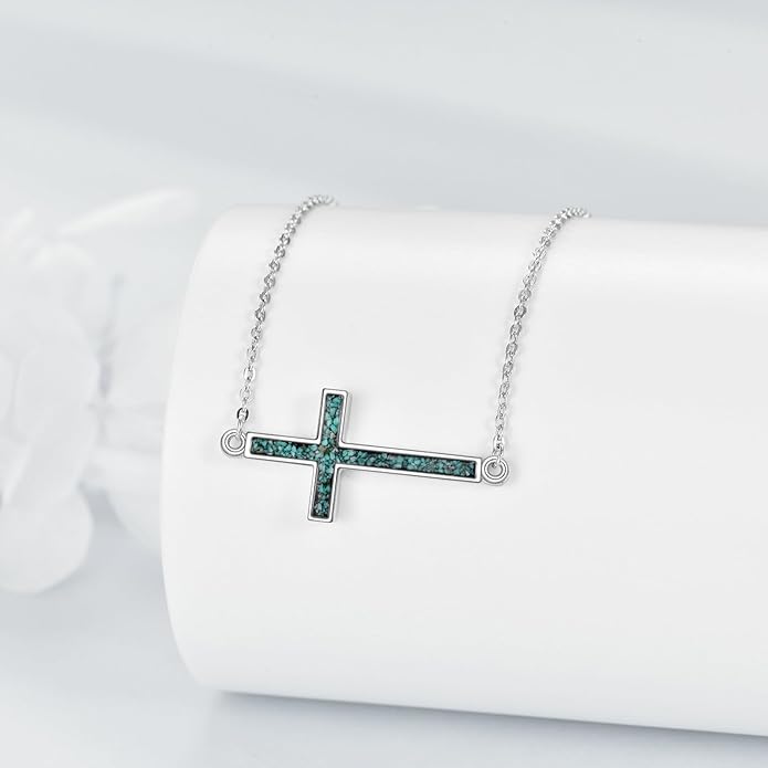 YFN Cross Necklace Sterling Silver Religious Cross Pendant Jewelry Christian Gifts for Women Men