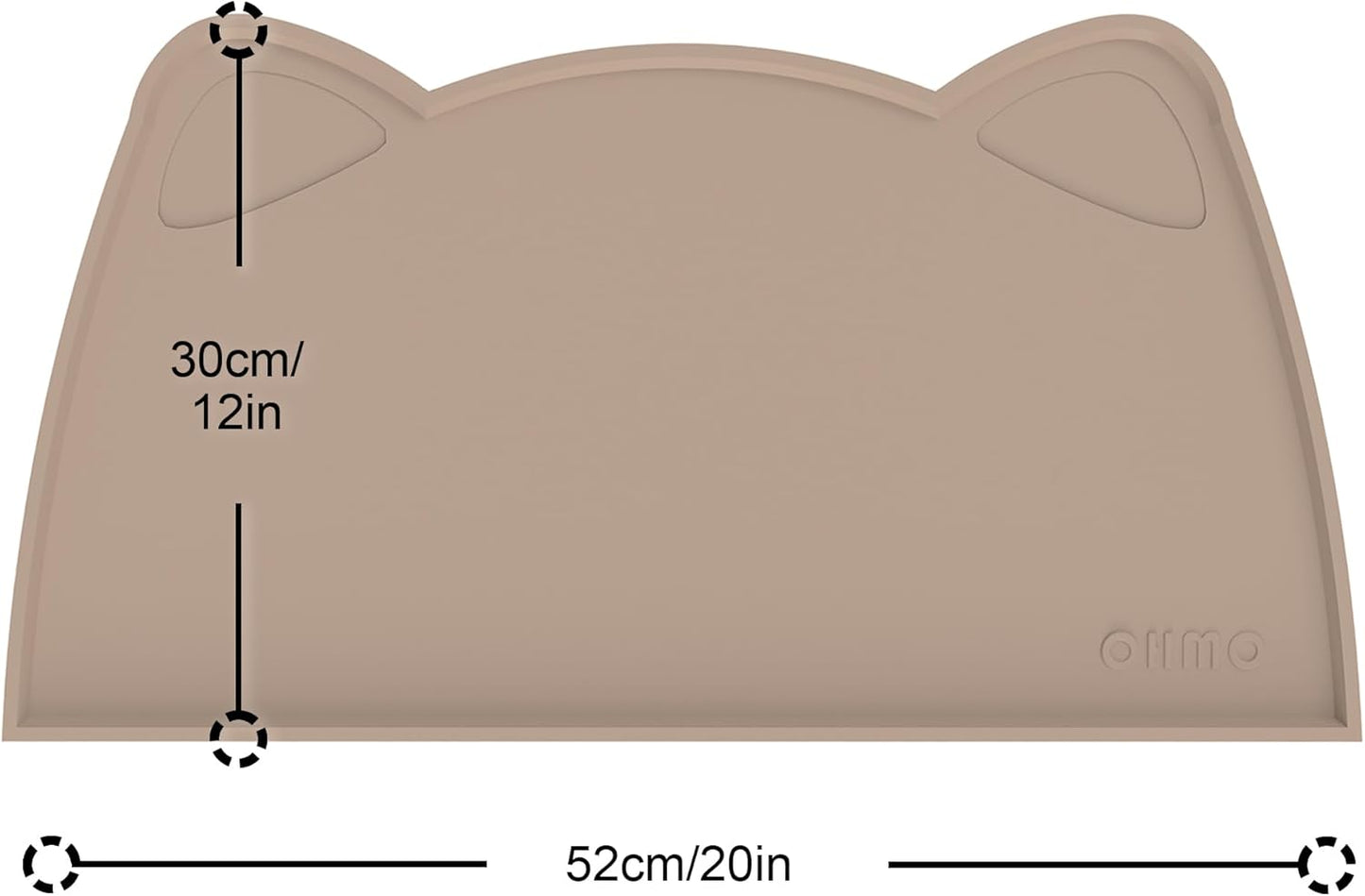 OHMO - Cat Food Mat, Silicone Pet Feeding Mat for Floor Non-Skid Waterproof Dog Water Bowl Tray, Easy to Clean Pet Placemat