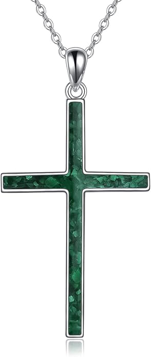 YFN Cross Necklace Sterling Silver Religious Cross Pendant Jewelry Christian Gifts for Women Men