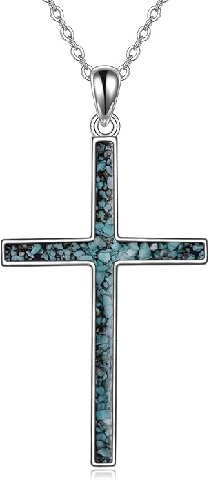 YFN Cross Necklace Sterling Silver Religious Cross Pendant Jewelry Christian Gifts for Women Men