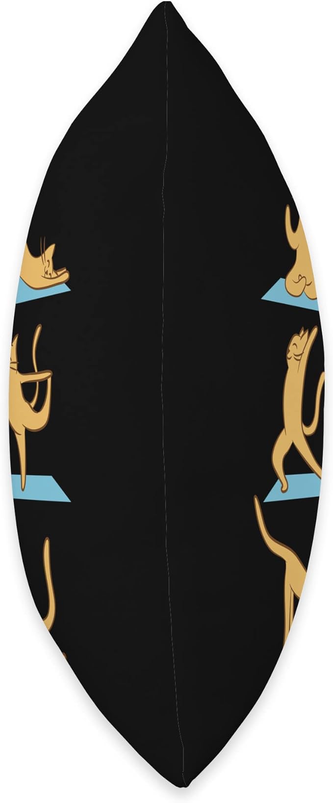 Cat Yoga Figures Throw Pillow