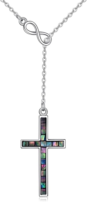 YFN Cross Necklace Sterling Silver Religious Cross Pendant Jewelry Christian Gifts for Women Men