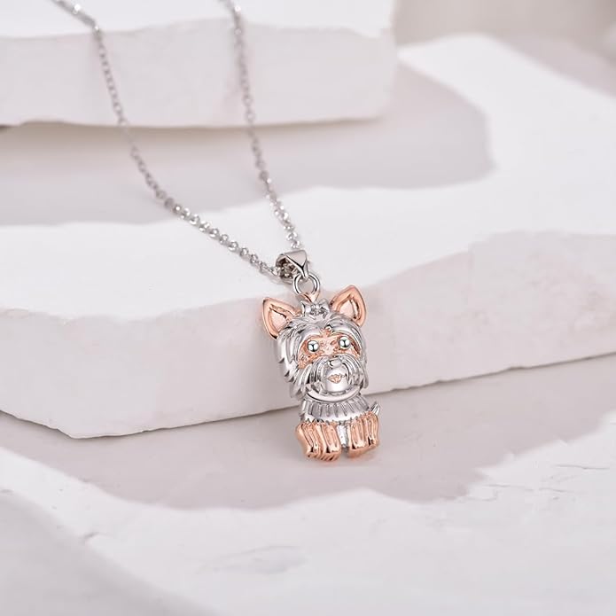 Penguin/Elephant/Frog Mushroom/Cat/Fox/Highland Cow/Axolotl/Yorkie Necklace Jewelry for Women Birthday Christmas Gifts