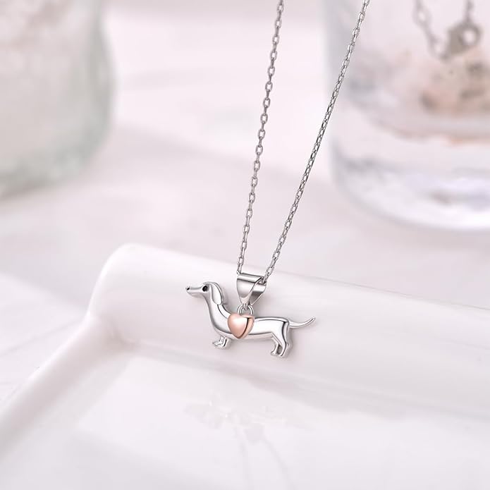 Penguin/Elephant/Frog Mushroom/Cat/Fox/Highland Cow/Axolotl/Yorkie Necklace Jewelry for Women Birthday Christmas Gifts