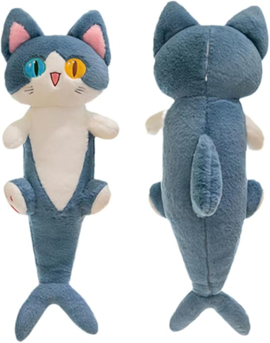 FANGYU Cute Plush Cat Toy, Soft Stuffed Cat Pillow, Kids Shark Gifts (130cm/51.1in)