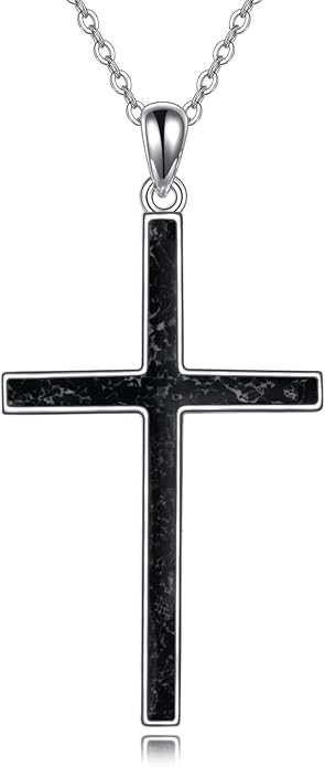 YFN Cross Necklace Sterling Silver Religious Cross Pendant Jewelry Christian Gifts for Women Men
