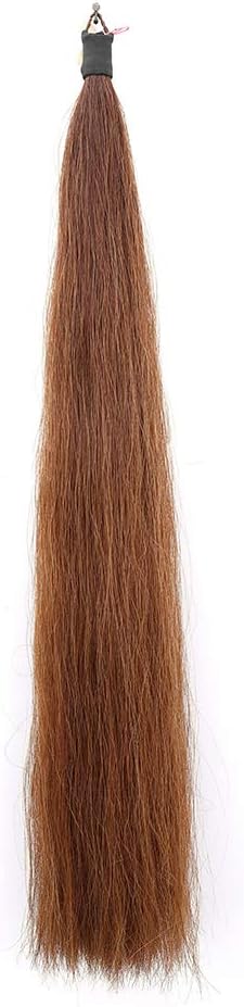 Horse Tail Extensions with Braided Horsehair Loop, Blunt Cut Bottom, 34-36 inches Long and 1 lb Weight (Light Sorrel)