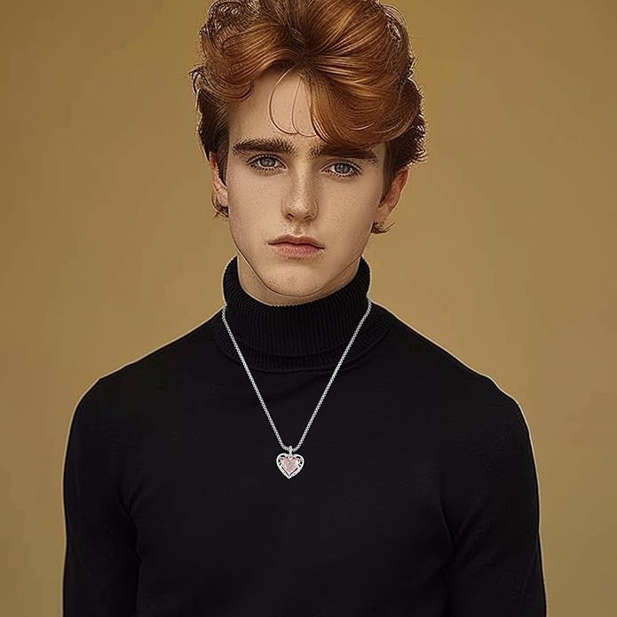 Eusense Cremation Jewelry for Ashes Urn Necklace to Put Ashes In 925 Sterling Silver Memorial Pendant Heart Urn Necklaces for Ashes Necklace for Women Men