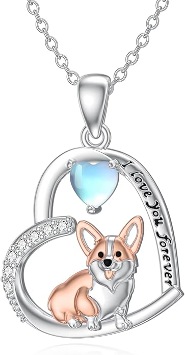 Dachshund Necklace 925 Sterling Silver Dachshund Birthstone Pendant Cute Animal Puppy Dog Dachshund Jewelry Gifts for Women Dachshund Lover
