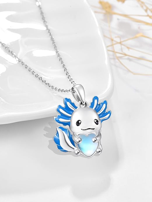 Dreamboat Moonstone Animal Pendant Necklace for Women 925 Sterling Silver Cute Animals Jewelry Gifts