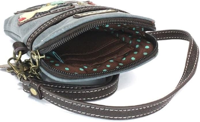 CHALA Cell Phone Crossbody Purse-Women PU Leather/Canvas Multicolor Handbag with Adjustable Strap