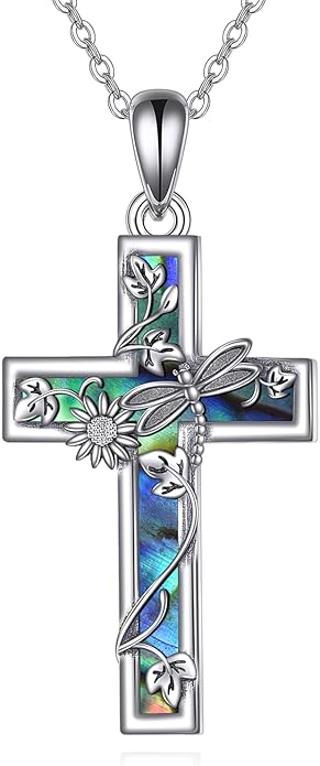 YFN Cross Necklace Sterling Silver Religious Cross Pendant Jewelry Christian Gifts for Women Men