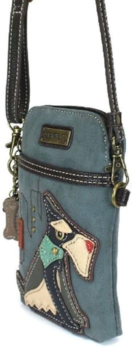 CHALA Cell Phone Crossbody Purse-Women PU Leather/Canvas Multicolor Handbag with Adjustable Strap