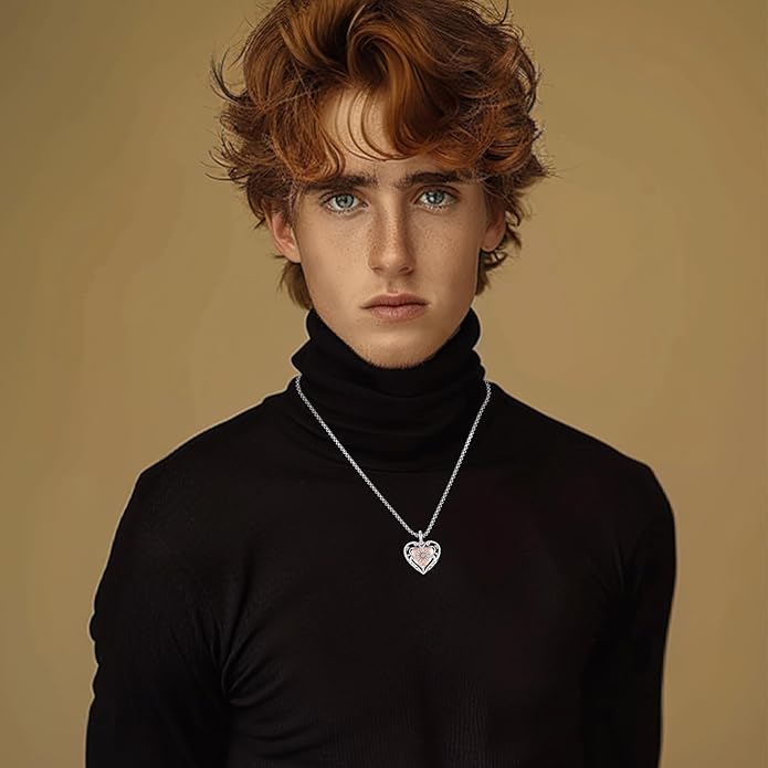 Eusense Cremation Jewelry for Ashes Urn Necklace to Put Ashes In 925 Sterling Silver Memorial Pendant Heart Urn Necklaces for Ashes Necklace for Women Men