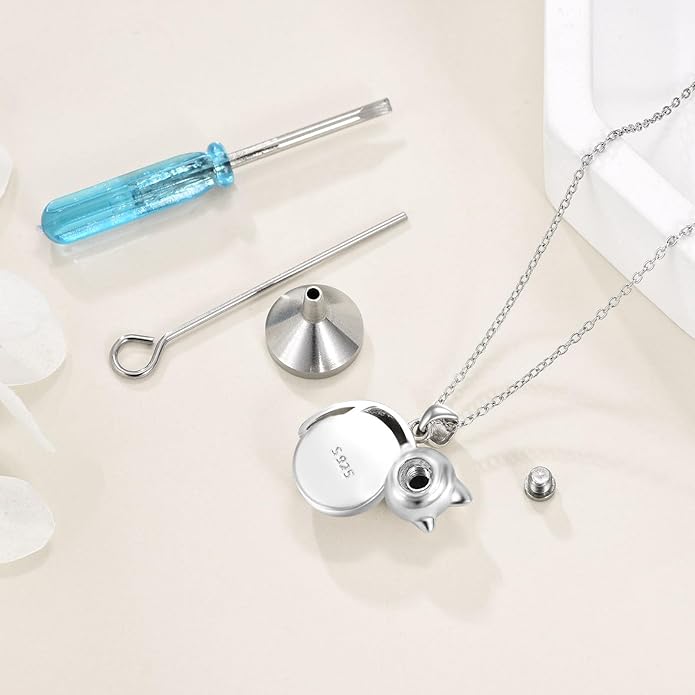 Cat Necklace Sterling Silver Cat Pendnat with Rose Quartz Pearl Jewelry Gifts for Women Cat Lovers