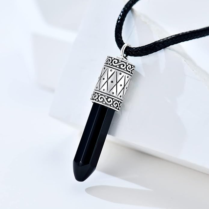 TIGER RIDER Urn Necklace for Ashes for Women 925 Sterling Silver Cremation Jewelry for Ashes