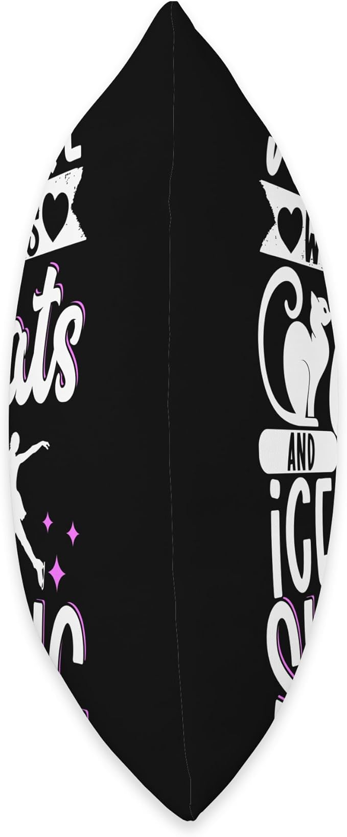 Figure Skater Just A Girl Who Loves Cats And Ice Skating Throw Pillow