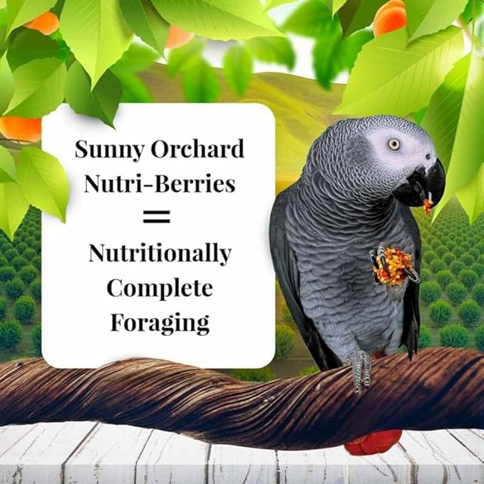 LAFEBER'S Sunny Orchard Nutri-Berries Pet Bird Food, Made with Non-GMO and Human-Grade Ingredients, for Parrots, 3 lb