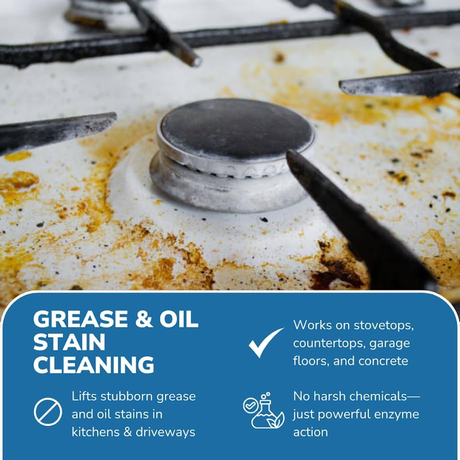 Bird Barrier Dissolve-It Max Enzyme Cleaner - Mix with Water – Bird Dropping Cleaner - Dissolves Waste – Treat Affected Areas Before Installing Bird Control Products - Bird Cage Cleaner - 1 Quart