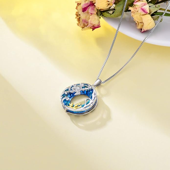 Dorunmo Animal Necklace 925 Sterling Silver Owl/Sloth/Axolotl/Dolphin Necklace Celtic Knot Pendant Birthday Anniversary Animal Jewelry for Women Friends Animals Lover